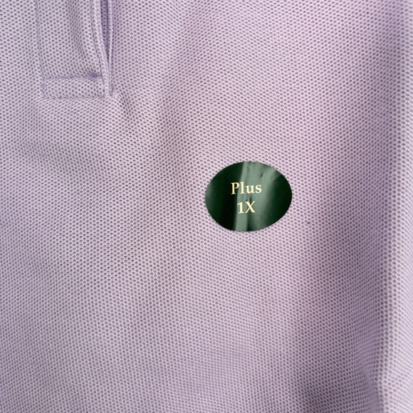 LL Bean NWT Women's Premium Double L Polo Cotton Pastel Pink Size Plus 1X - Picture 5 of 6